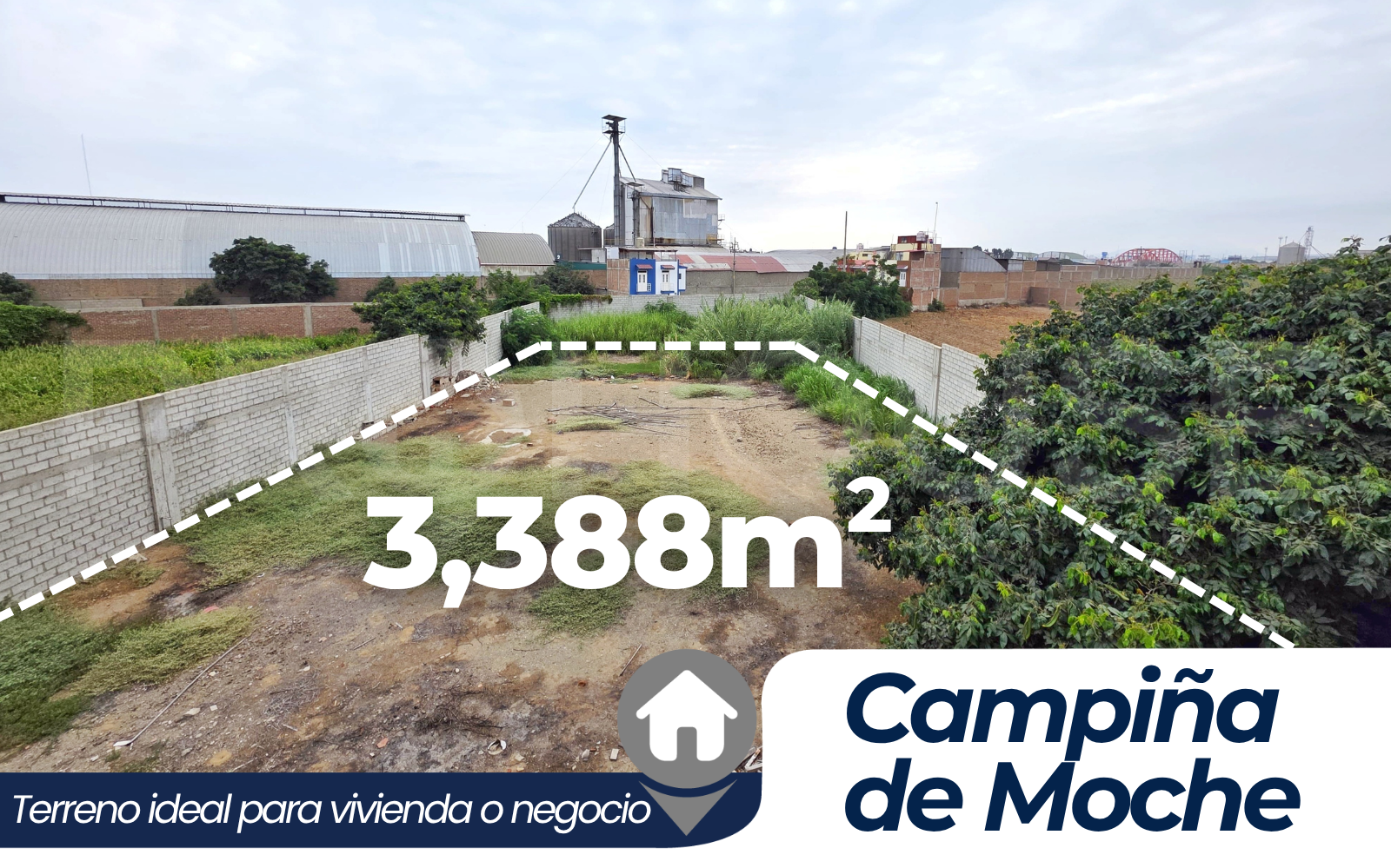 CAMPIÑA DE MOCHE - TERRENO EN VENTA - IDEAL PARA PROYECTO COMERCIAL O RECREACIONAL